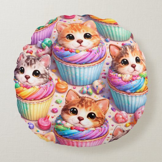 Mignons chatons et cupcakes cupcake, coussin arc-e (Devant)