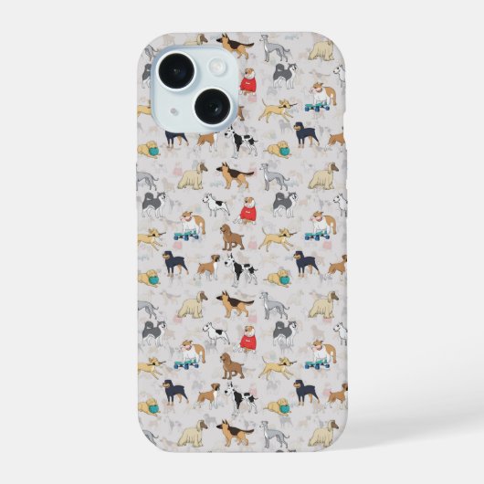 Mignons Chiens Motif Design Blanc (Verso)