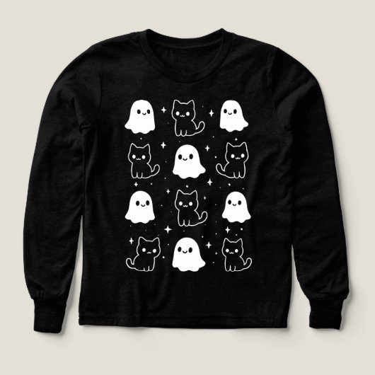 Mignons fantômes d'Halloween Chatons Kawaii (Motif recto)