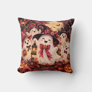 Mignons fantômes d'Halloween Coussin de lancer de