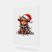 Mignons feux de Noël Vache Highland Funny Noël (Angle)