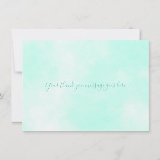 Mignons Gold Stars Clouds verts Script Merci (Dos)