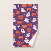 Mignons halloween citrouilles et fantômes (Serviette à main)