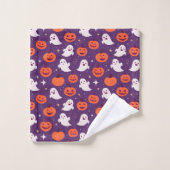 Mignons halloween citrouilles et fantômes (Gant de toilette)