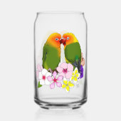Mignons Inséparables Fleurs Tropicales Oiseau Roma (Recto)