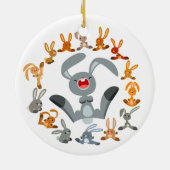 Mignons lapins de dessin Mandala Ornement (Dos)