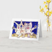 Mignons lapins de dessin sur la carte de note de l (Fleur jaune)