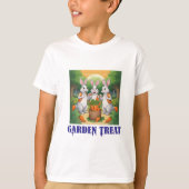 Mignons lapins mangeant des carottes T-shirt (Devant)