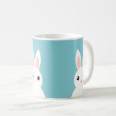 Mignons lapins sur Mug arrière - plan bleu (Devant droit)