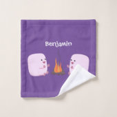 Mignons marshmallows roses par le feu de camp dess (Gant de toilette)