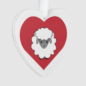 Mignons mouton caricature avec coeur en Arrière -  (devant)