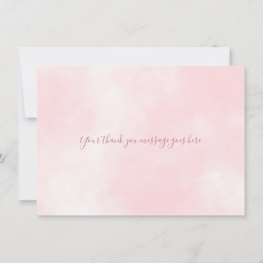 Mignons nuages rose Or étoiles Merci (Dos)