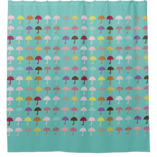 Mignons Parapluie Motif rideau de douche (Devant)