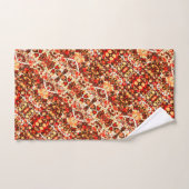 Mignons rouge brun orange pierres abstraites (Serviette à main)