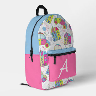 Mignons sacs à dos colorés à monogramme pour la re