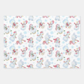 Mignons Snowmen de Noël, Elfe, Feuilles de papier (Devant)