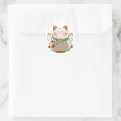 Mignons stickers japonais - chat chanceux (Sac)