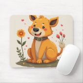 "Mignons tapis de souris design chien." (Avec souris)