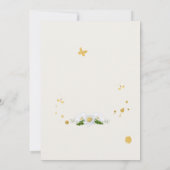 Migny lapin avec marguerite | Invitation Baby show (Dos)