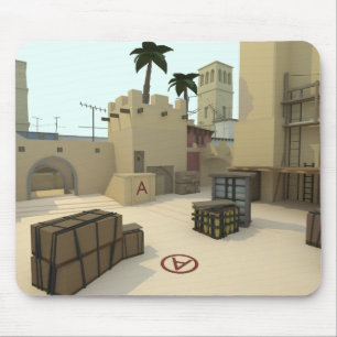 Migrage CSGO-kaart met laag poly Muismat