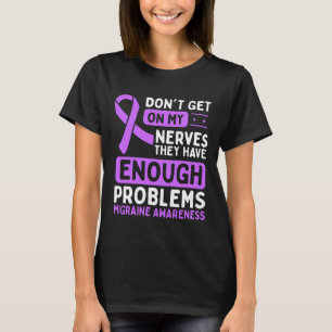 Migraine Awareness Nerves Paars Ribbon T-shirt