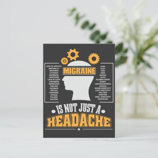 Migraine bewustzijn Fighter Hoofdpijn lijder Briefkaart (Staand voorkant)
