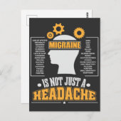 Migraine bewustzijn Fighter Hoofdpijn lijder Briefkaart (Voorkant / Achterkant)
