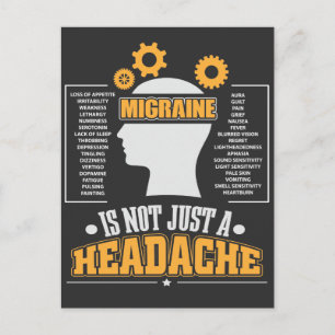 Migraine bewustzijn strijder Hoofdpijn lijder Briefkaart