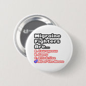 Migraine Fighter Quiz Ronde Button 5,7 Cm (Voorkant /achterkant)