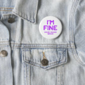 Migraine Headache Warrior - IK BEN FINE Ronde Button 5,7 Cm (In situ)