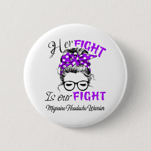 Migraine Hoofdpijn Bewustmaking Maand Koolschenkin Ronde Button 5,7 Cm