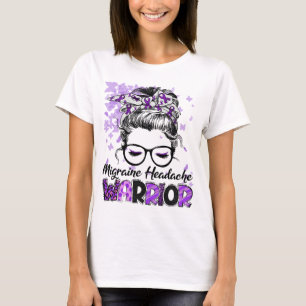 Migraine Hoofdpijn Krijger Vrouwen Meisje Overleve T-shirt