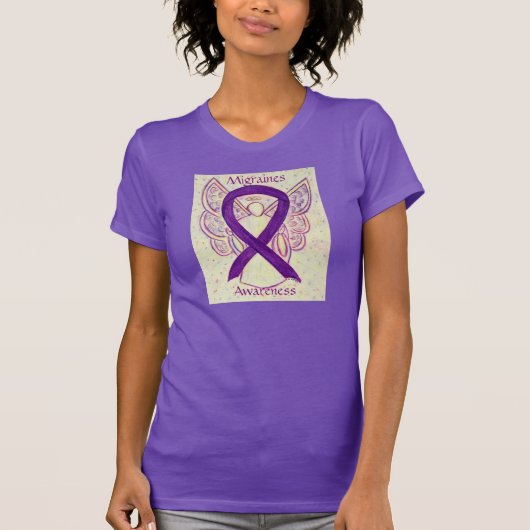 Migraines Awareness Ribbon Angel Custom Shirt (Voorkant)