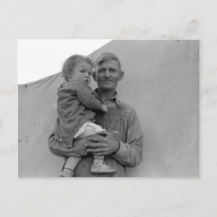 Migrant Family during Pea Harvest — 1939 Briefkaart