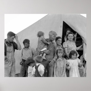 Migrant Family during Pea Harvest — 1939 Poster
