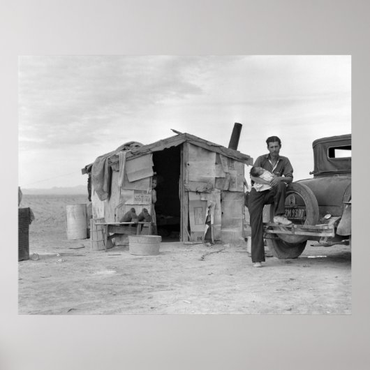 Migrant Mexican Worker: 1937 Poster (Voorkant)