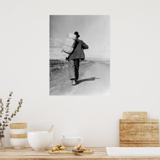 Migrant Walking - 1935 Poster (Keuken)