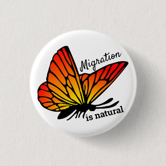 Migratie is een natuurlijke kleine ronde knop button 3,2 cm