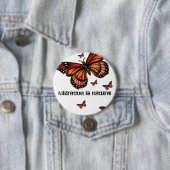 Migratie is natuurlijk monarch ronde button 7,6 cm (In situ)