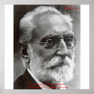 Miguel de Unamuno Kunnen om te Liefhebben Quote Po Poster