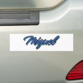 Miguel Nom bleu Aufkleber Autoaufkleber Sticker (En voiture)