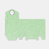 Miin green and white polka dot pattern wedding fav bedankdoosjes (Uitgevouwen)