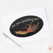 Mij kronkelen ovale sticker (Envelop)