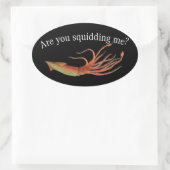 Mij kronkelen ovale sticker (Tas)