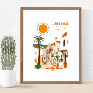 Mijas Spanje vakantie Andalucia Costa sol Poster