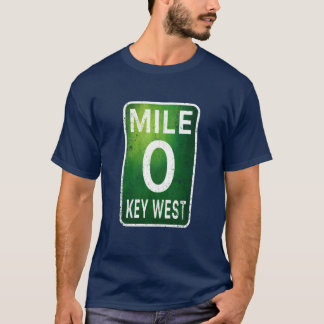 Mijl 0 Key West Florida A1A Oversized T-shirt