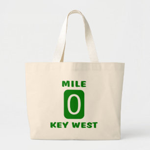 Mijl 0 Key West Grote Tote Bag