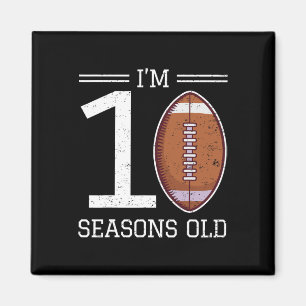 Mijlpaal 10e verjaardag American Football Jongen 1 Magneet