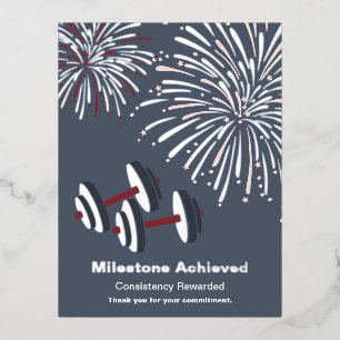 Mijlpaal Bedankt voor uw commitment Folie Briefkaa Feestdagen Briefkaart