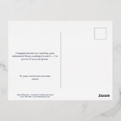 Mijlpaal Bedankt voor uw commitment Folie Briefkaa Folie Feestdagen Briefkaart (Achterkant)